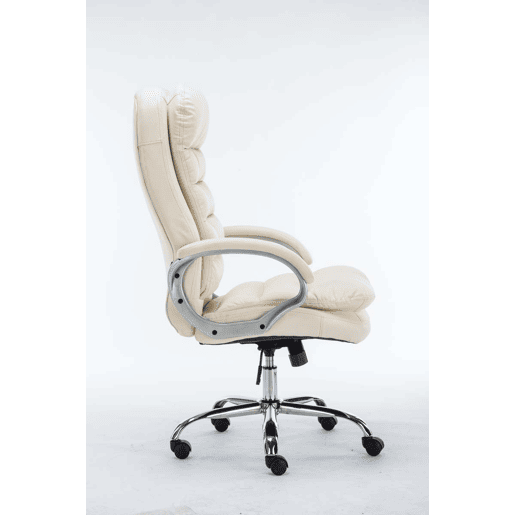 Silla De Oficina Vancouver XXL Simil cuero Crema 77X68X116 cm