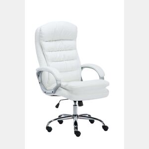 Silla De Oficina Vancouver XXL Simil cuero Blanco 77X68X116 cm