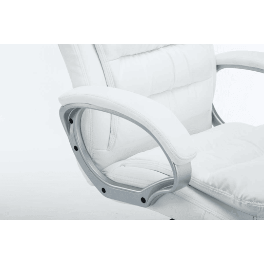 Silla De Oficina Vancouver XXL Simil cuero Blanco 77X68X116 cm