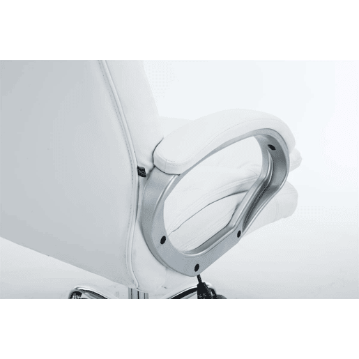 Silla De Oficina Vancouver XXL Simil cuero Blanco 77X68X116 cm