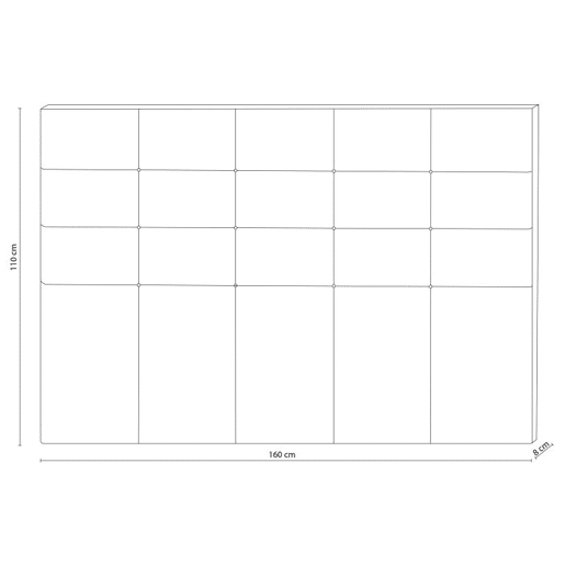 Cabeceira Delion Branco 160 cm