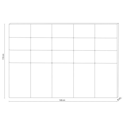 Cabeceira Delion Branco 140 cm Cabeceira Delion Branco 140 cm