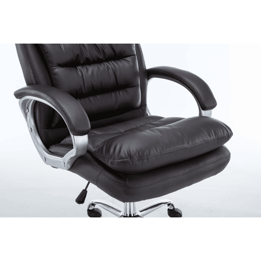 Silla De Oficina Vancouver XXL Simil cuero Marrón 77X68X116 cm