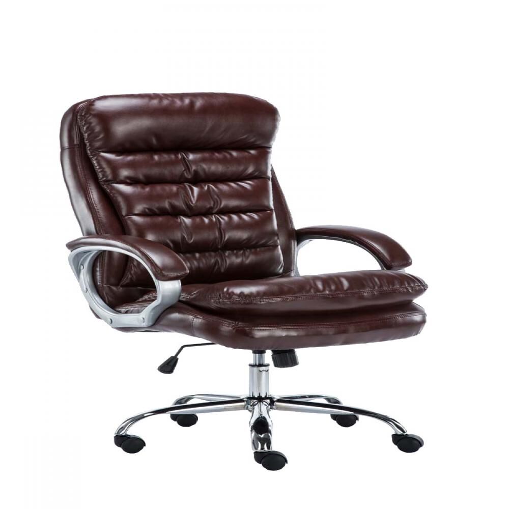 Silla de oficina xxl vancouver simil cuero burdeos 77x68x116 cm