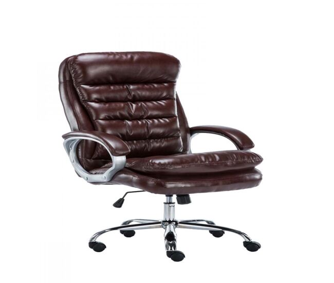 Silla de oficina xxl vancouver simil cuero burdeos 77x68x116 cm