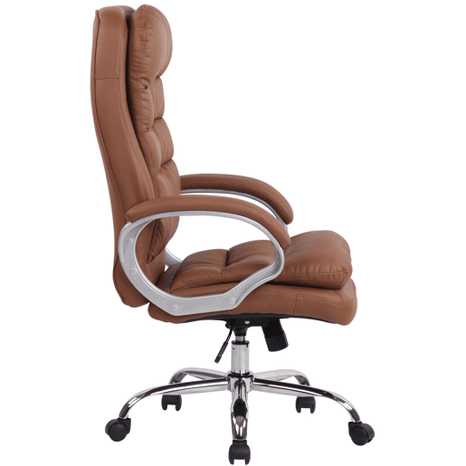 Silla De Oficina Vancouver XXL Simil cuero Marrón claro 77X68X116 cm