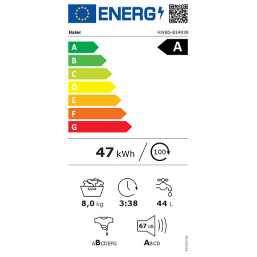 Máquina de lavar Haier HW80-B14939 60 cm 1400 rpm 8 kg