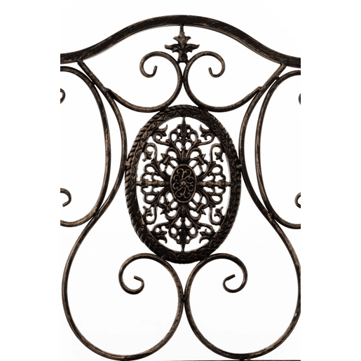 Silla De Jardín Plegable Sibell Metal Bronce 49X42X91.5 cm