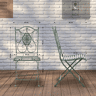 Silla De JardÃn Plegable Sibell Metal Verde antiguo 49X42X91.5 cm