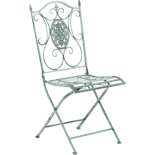 Silla De Jardín Plegable Sibell Metal Verde antiguo 49X42X91.5 cm