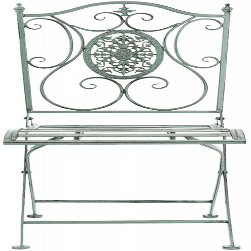 Silla De Jardín Plegable Sibell Metal Verde antiguo 49X42X91.5 cm