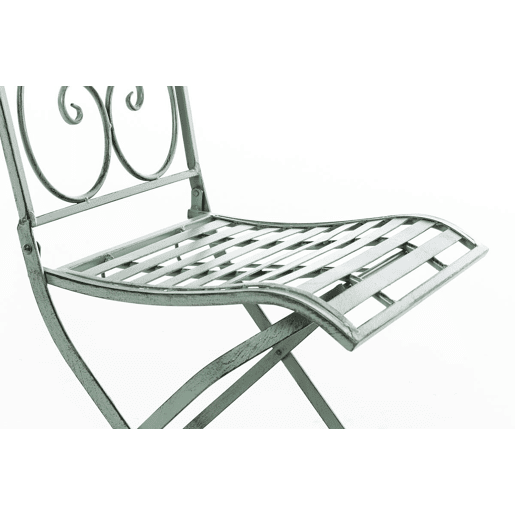 Silla De Jardín Plegable Sibell Metal Verde antiguo 49X42X91.5 cm