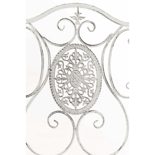 Silla De Jardín Plegable Sibell Metal Blanco antiguo 49X42X91.5 cm