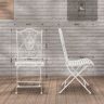 Silla De JardÃn Plegable Sibell Metal Blanco 49X42X91.5 cm