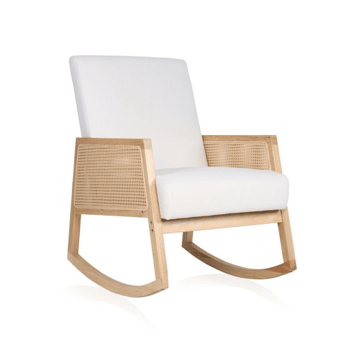 Cadeira de baloiço Ember Creme - Rattan 65 x 98 x 82 cm