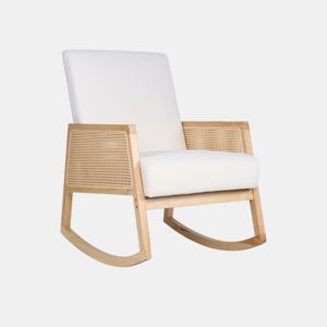 Cadeira de baloiço Ember Creme - Rattan 65 x 98 x 82 cm