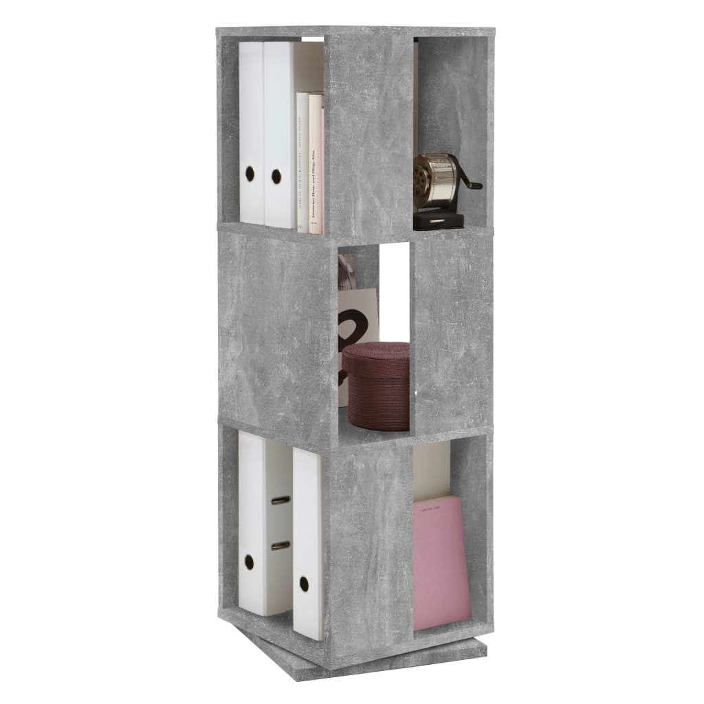 Fmd armario archivador giratorio abierto gris hormigón 34x34x108 cm