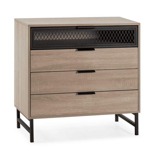 Cômoda Hera 3 gavetas 1 porta cor madeira