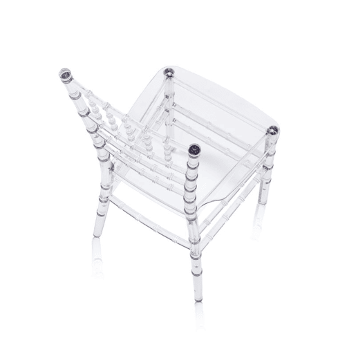 Conjunto de 4 cadeiras de jantar Tyra Transparente 46,5 x 88,5 x 38,5 cm