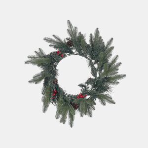 Grinalda decorativa verde com iluminação LED ? 50 cm WHITEHORN