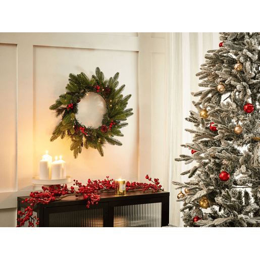 Grinalda decorativa verde com iluminação LED ? 50 cm WHITEHORN