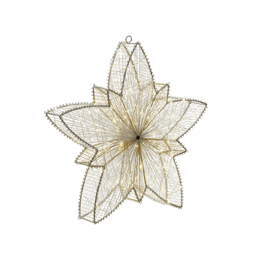 Decoração suspensa para exterior LED HOFSOS Estrela 50 cm Prateado