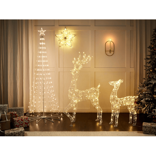 Decoração suspensa para exterior LED HOFSOS Estrela 50 cm Prateado
