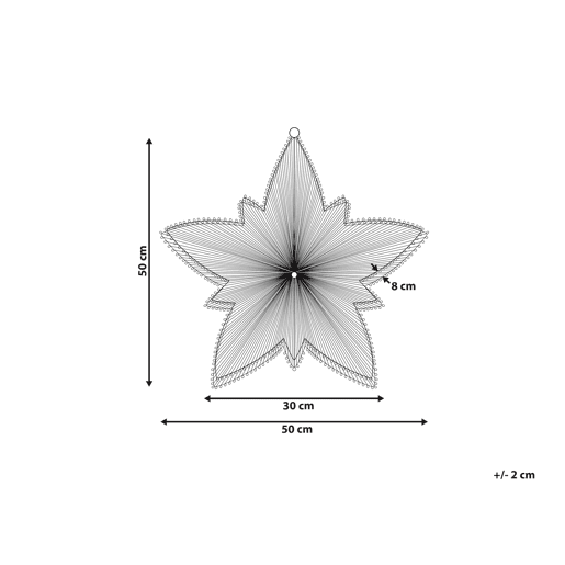 Decoração suspensa para exterior LED HOFSOS Estrela 50 cm Prateado
