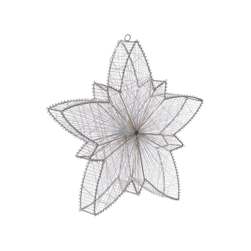Decoração suspensa para exterior LED HOFSOS Estrela 50 cm Prateado
