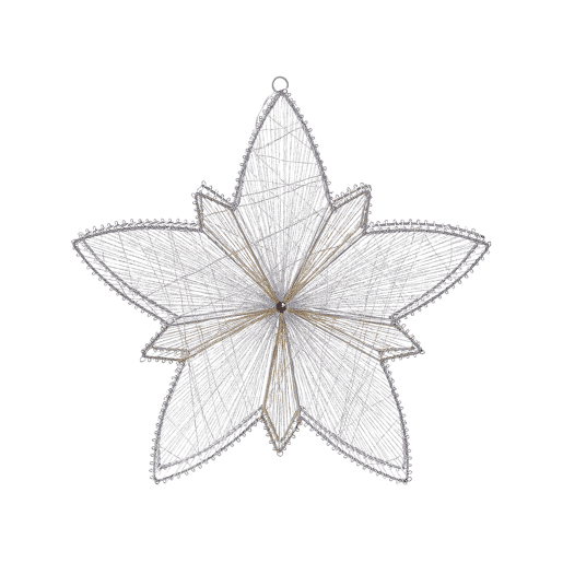 Decoração suspensa para exterior LED HOFSOS Estrela 50 cm Prateado