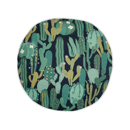 Conjunto de 2 almofadas de jardim BUSSANA Padrão de plantas 40 x 40 cm Verde