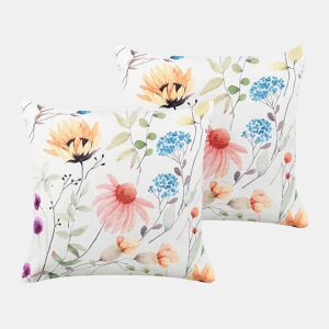Conjunto de 2 almofadas de jardim MONESI Padrão floral 45 x 45 cm Multicolor