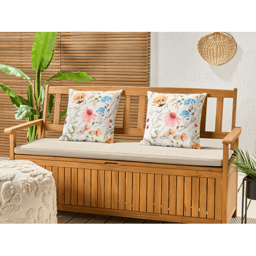 Conjunto de 2 almofadas de jardim MONESI Padrão floral 45 x 45 cm Multicolor