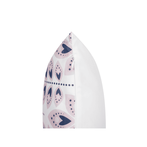 Conjunto de 2 almofadas de jardim TORRETTA Padrão de plantas 45 x 45 cm Branco creme