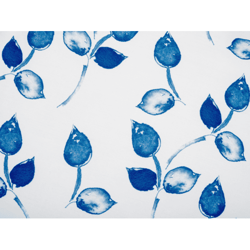 Conjunto de 2 almofadas de jardim TORBORA Padrão de plantas 40 x 40 cm Branco Azul