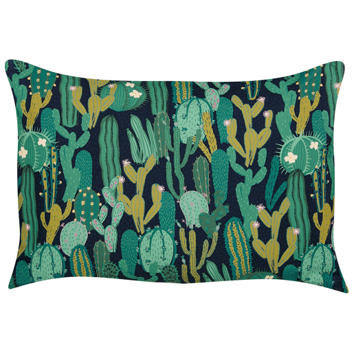 Conjunto de 2 almofadas de jardim BUSSANA Padrão de plantas 40 x 60 cm Verde