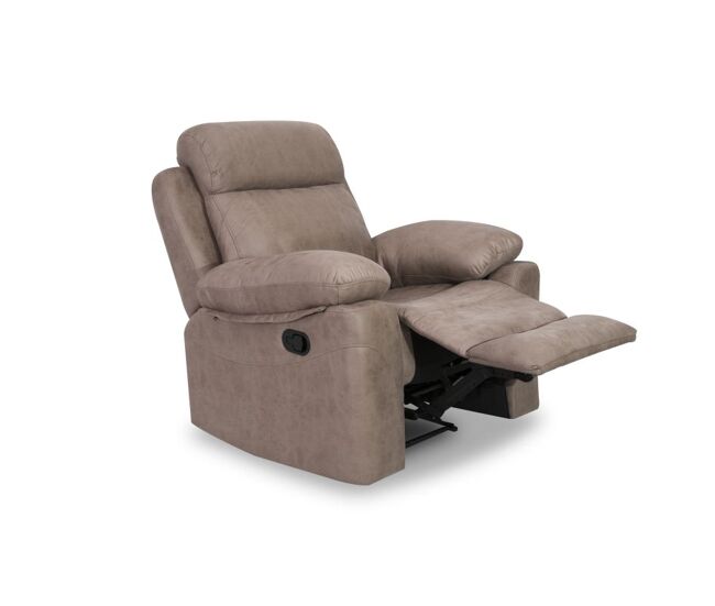 Sillón relax con reposapiés elevable en tono cemento 106 cm nellie cemento 106 x 102 x 96 cm