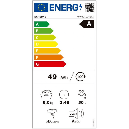 Máquina de lavar Samsung WW90T534DAN 60 cm 1400 rpm 9 kg