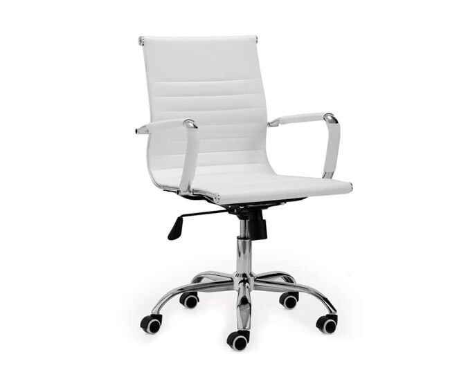 Silla de oficina ergonómica en blanco 89-99x64 cm lucy blanco 64 x 89-99 x 64 cm
