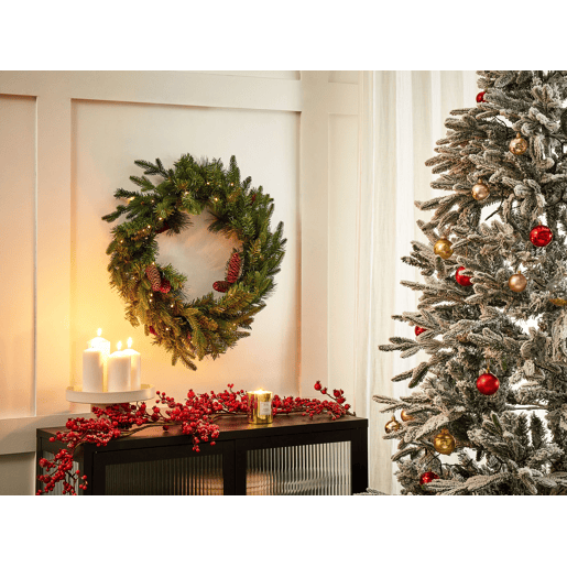 Grinalda de Natal LED KAMERUN Verde 60 cm
