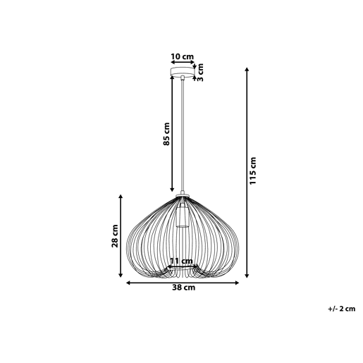 Candeeiro suspenso TORDINO Metal Preto