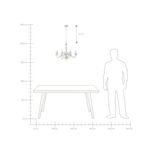 Lustre BRITHON Metal Branco Lustre BRITHON Metal Branco