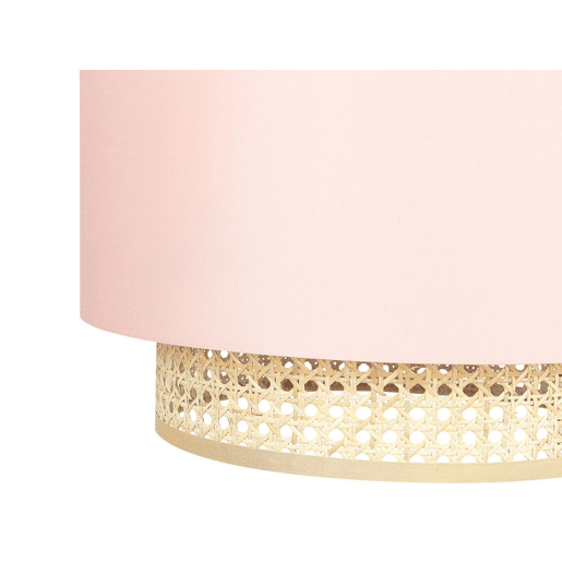 Candeeiro suspenso YUMURI Rattan Rosa pêssego
