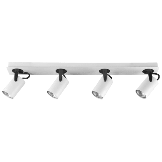 Candeeiro com 4 focos KLIP Ajustável Metal Branco