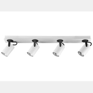 Candeeiro com 4 focos KLIP Ajustável Metal Branco