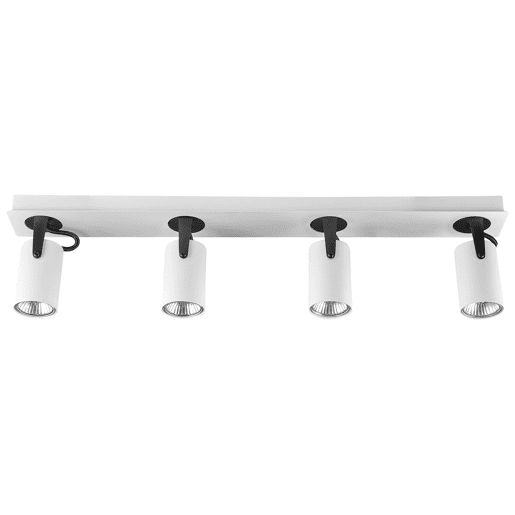 Candeeiro com 4 focos KLIP Ajustável Metal Branco