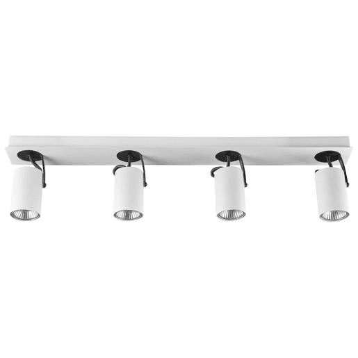 Candeeiro com 4 focos KLIP Ajustável Metal Branco