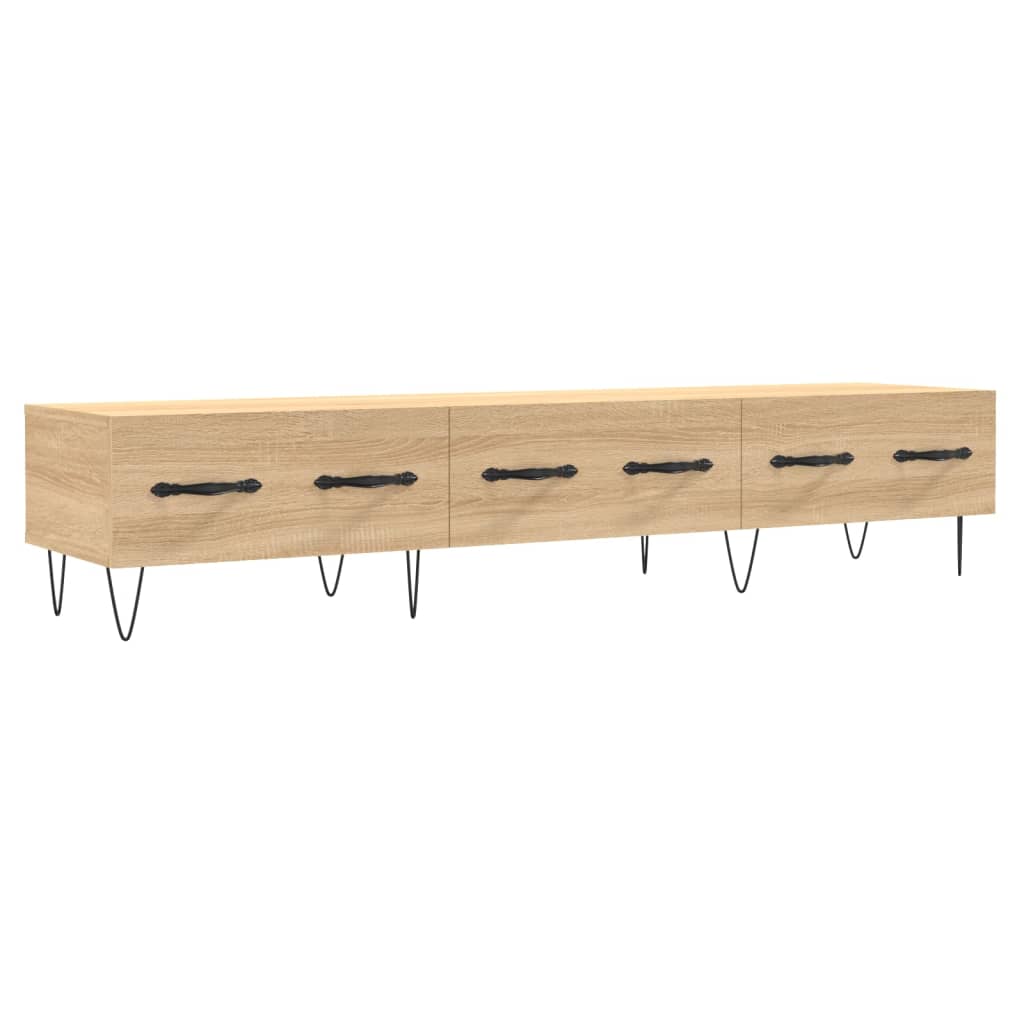mueble de tv madera de ingenieria roble sonoma 150x36x30 cm