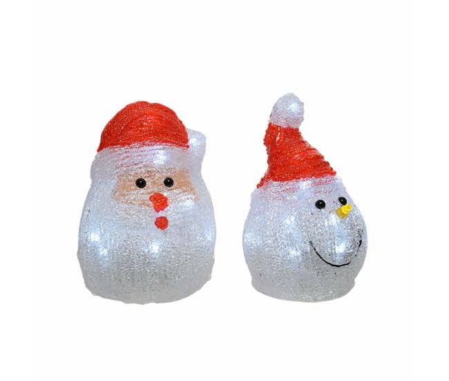 Figura decorativa lumineo 491239 led interior santa claus 10,5 x 10,5 x 15 cm