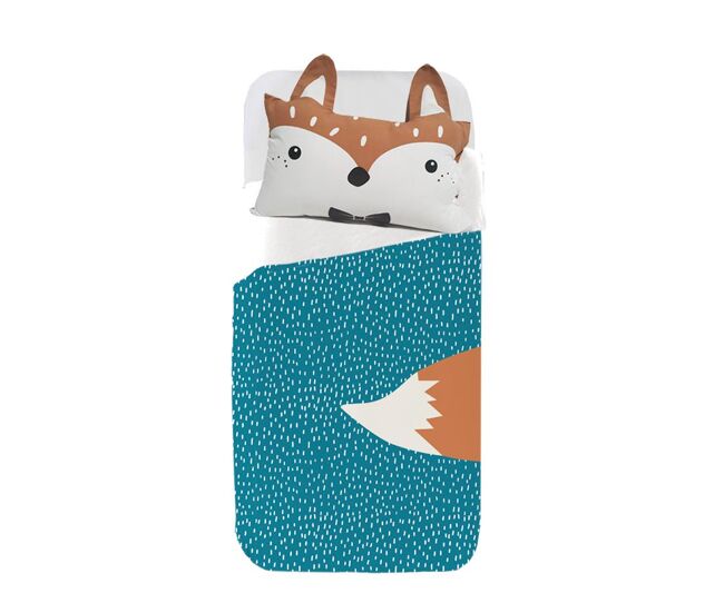 Juego de funda nórdica infantil fox fox - azul - cama90 (160x270)